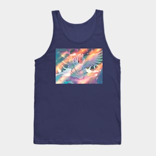 Blue winged tiger yawning Tank Top